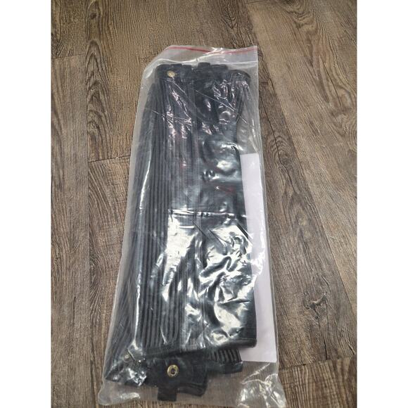 Tough 1 Equiroyal English Riding Half Chaps - Black Suede Leather - size S NEW - Picture 6 of 6